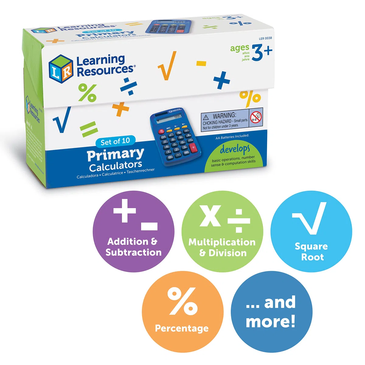 Calculadora básica de Learning Resources (Set de 10)