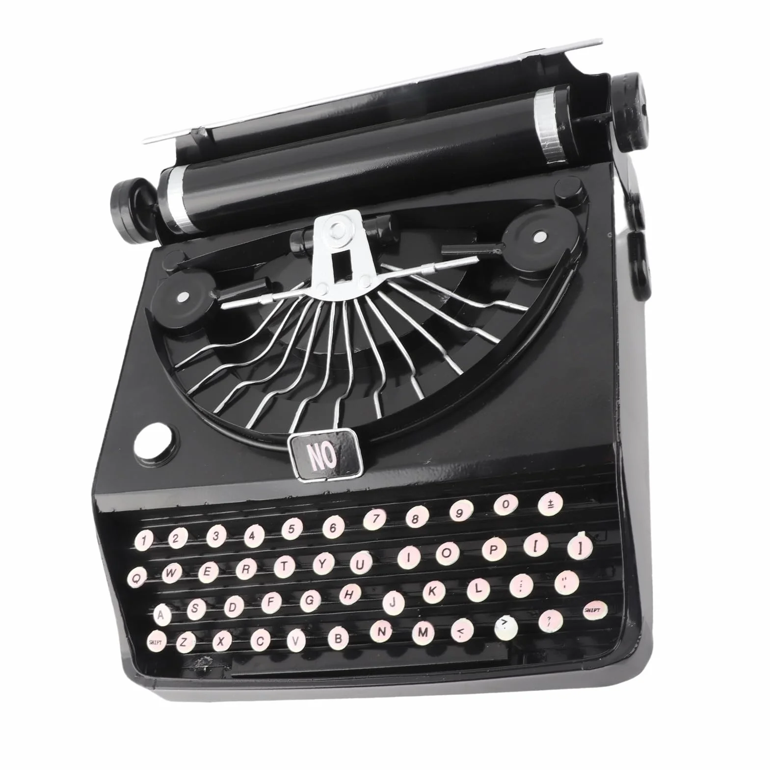 Modelo de Máquina de Escribir Antiguo, Retro Vintage Typewriter Prop de Accesorio de Hierro Portátil Modelo de Máquina