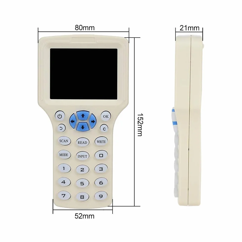 Sarini Duplicador Lector Escritor NFC RFID 125kHz 13.56MHz 10 Frecuencias Decodificador Tarjetas Cifradas Clave Grabables USB