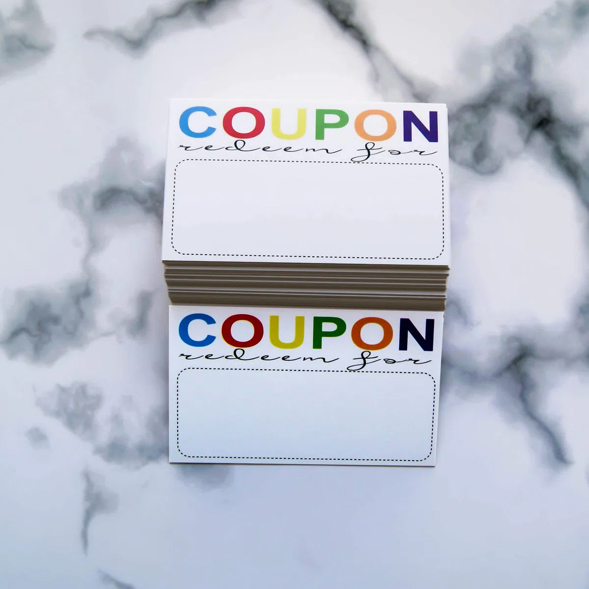 Rxbc2011 - Tarjetas para cupones de negocios en blanco con certificado de regalo, 100 unidades