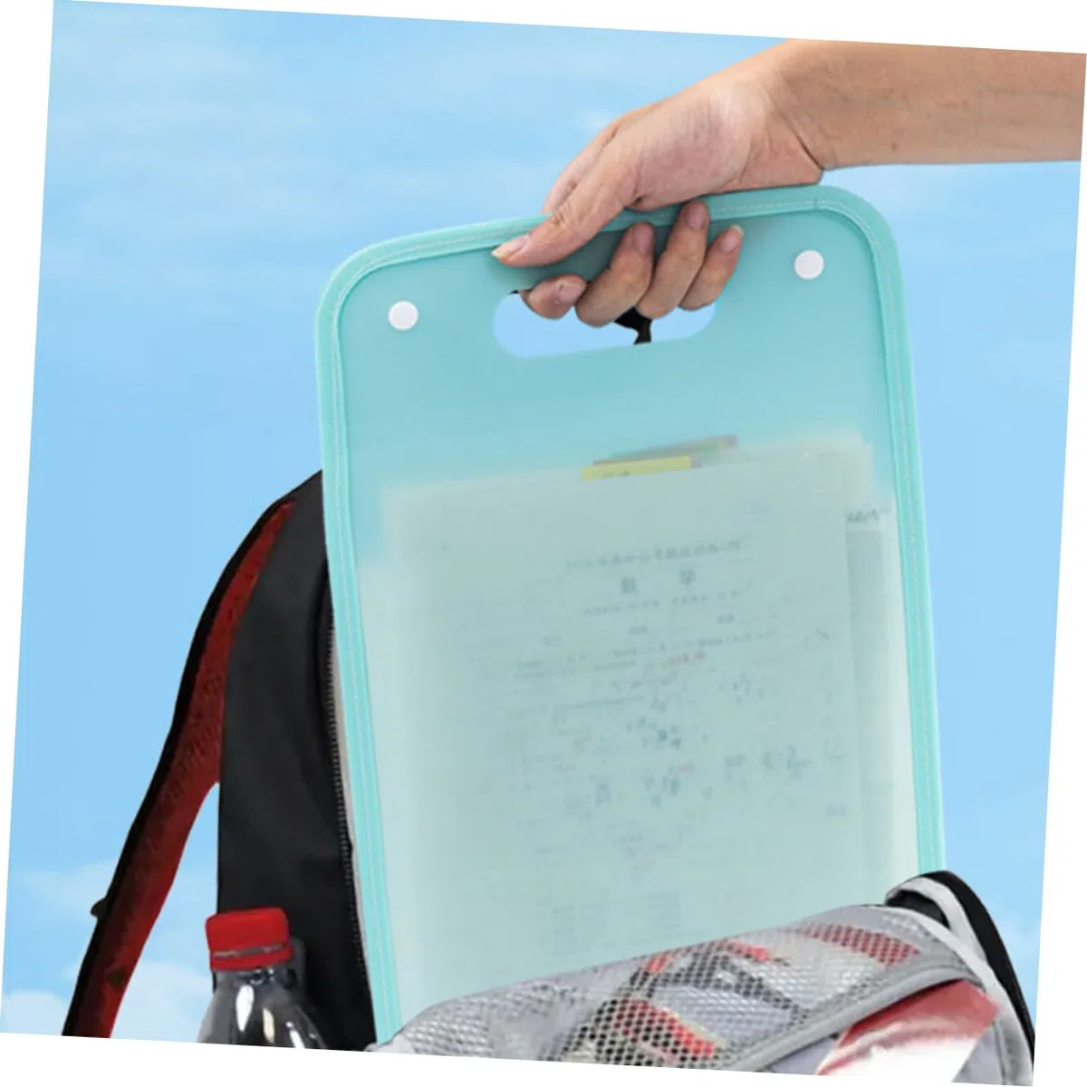 Organizador de Archivos en Acordeón 4 Unidades de Plástico | Portátil y Ligero, para Papeles y Tarjetas, Formato Plegable de Oficina, Fácil de Llevar
