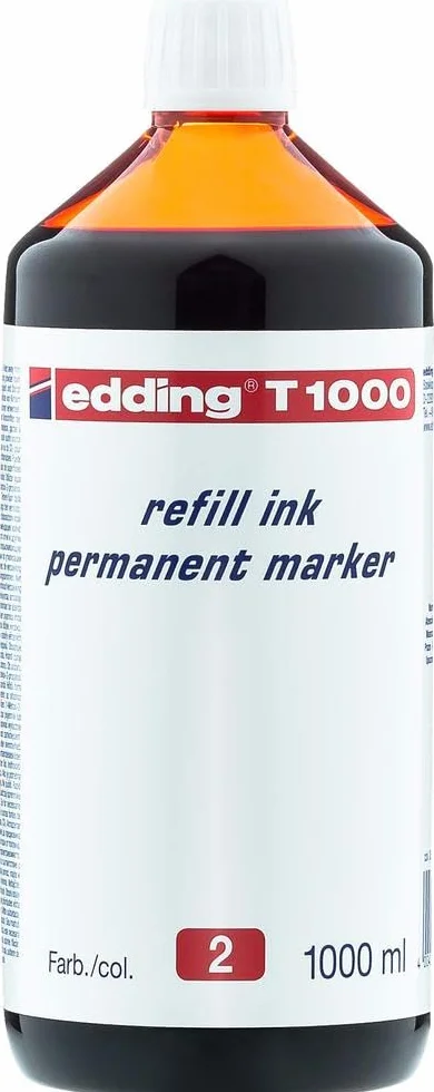 Edding T 1000 Tinta de Recarga para Marcador Permanente 100 ml Rojo