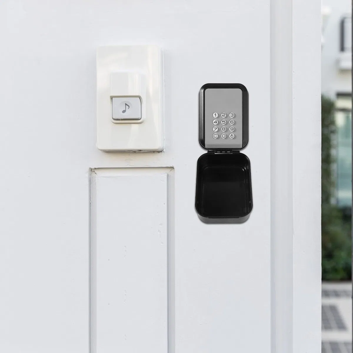 EXCEART Caja Fuerte de Pared para Llaves Gran Capacidad, Resistente al Agua y Gestión Remota de Contraseña para Oficina y Entornos Empresariales