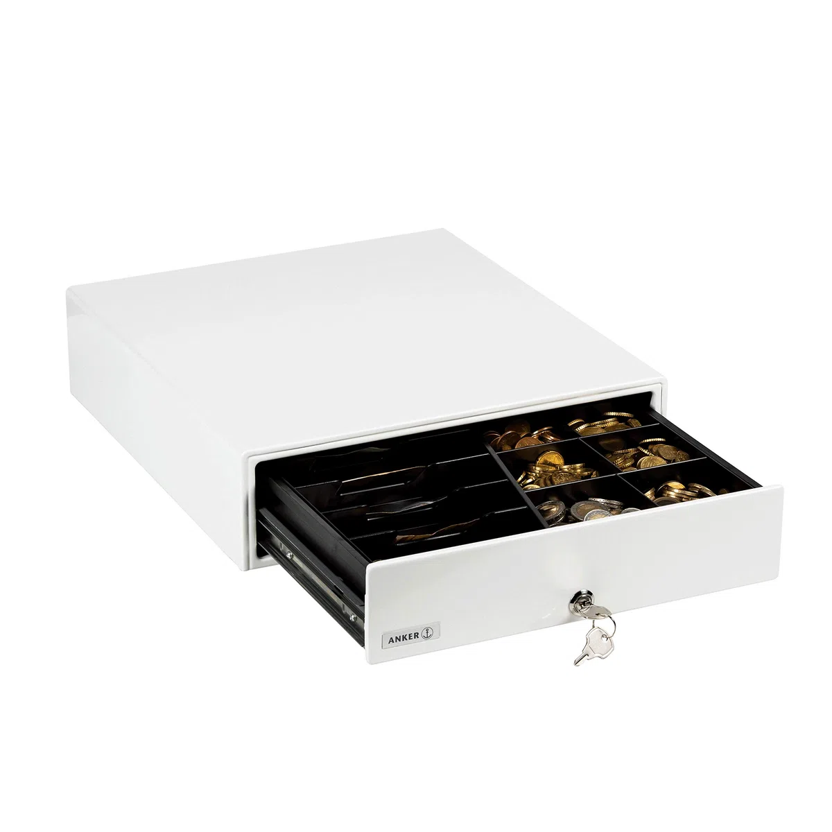 ANKER Cajón Portamonedas MDX13E | abertura eléctrica | pequeño | modelo blanco