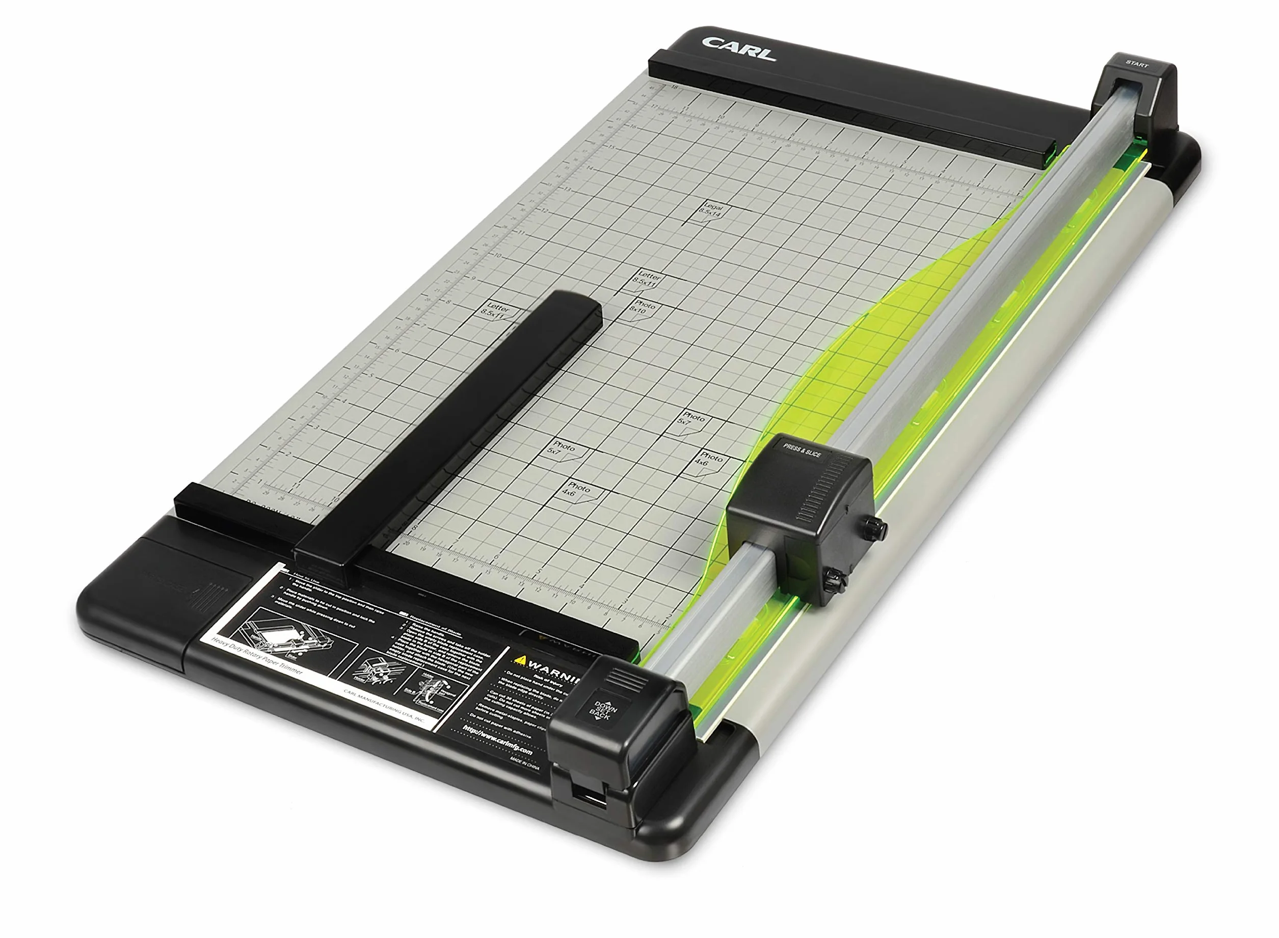 Green Machine Heavy-Duty 36-Sheet Rotary Trimmer, Plastic Base, 14 1/2 x 28, Sold as 1 Each