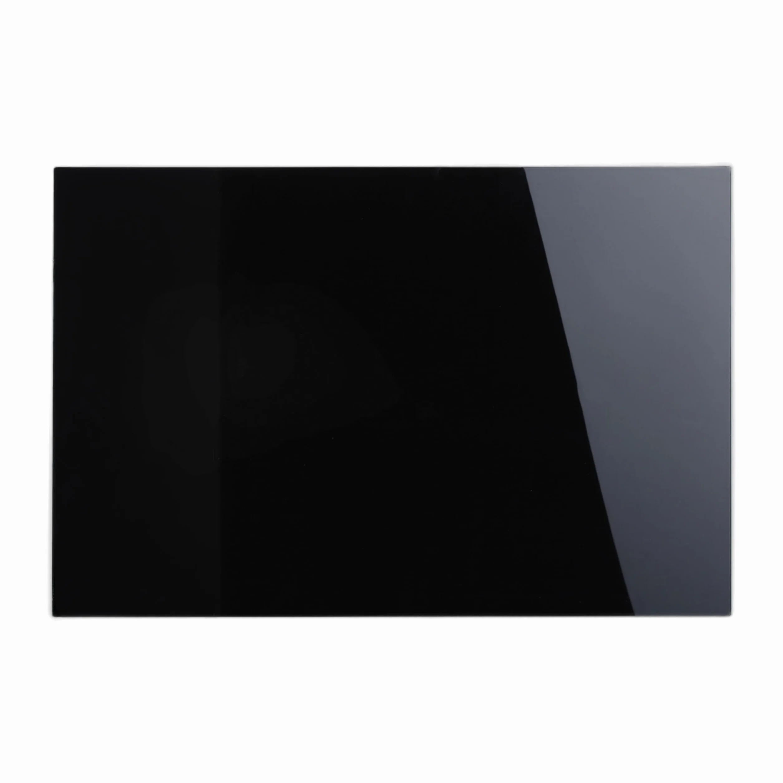 Relaxdays Pizarra Magnética Grande 60x40 cm Cristal Vidrio Negro Lavable con 3 Magnetos y Lápiz