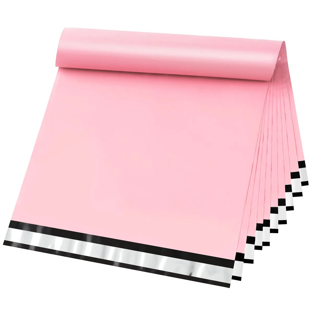 Famagic 200 sobres de polietileno de 12 x 15.5 pulgadas, color rosa claro, sobres de envío autoadhesivos, bolsas de embalaje impermeables y a prueba de desgarros