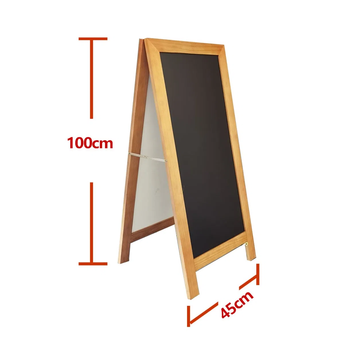Letrero De Pizarra Magnético con Marco En A, 17.7 X 40 Pulgadas, Caballete De Pizarra De Madera De Pie, Tablero De Sándwich, para Café, Bares, Al Aire Libre, Menú
