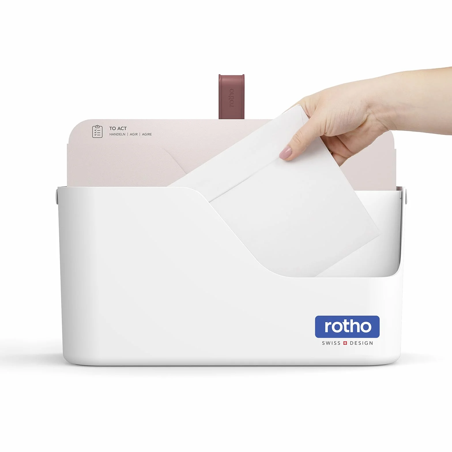 Rotho MyPaper - Organizador de documentos My Paper Plus, plástico (PP) sin BPA, blanco, (36,4 x 16,8 x 31,7 cm)