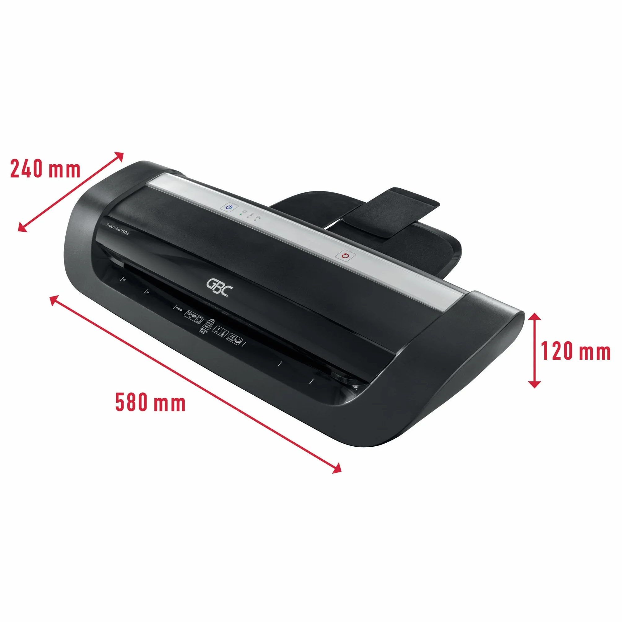 GBC Fusion Plus 6000L A3 Plastificadora, Calentamiento 1 Minuto, Ajuste Automático Grosor, 2x75-2x250 Micras, Retroceso Automático