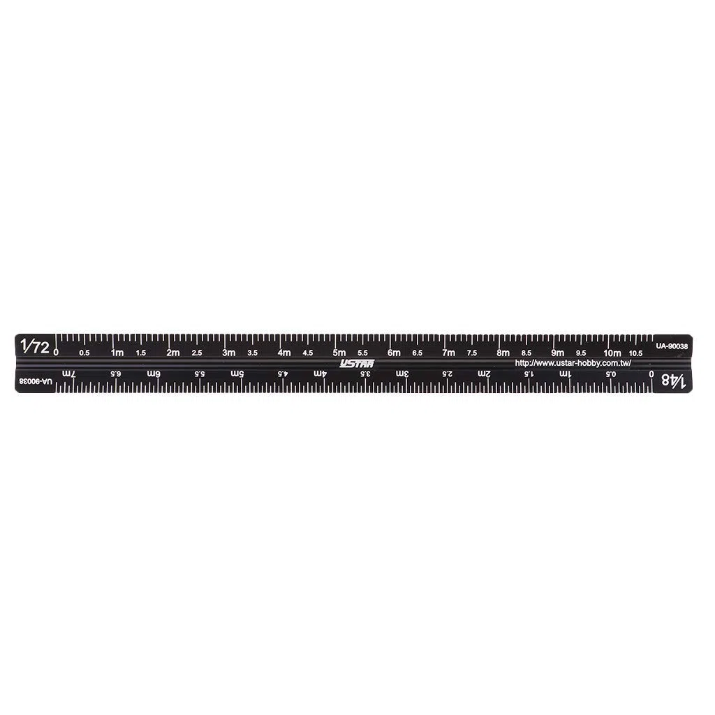 Regla de escala triangular modelo UA-90038 de 17 cm para 1/12 1/24 /1/32 1/35 1/48 1/72