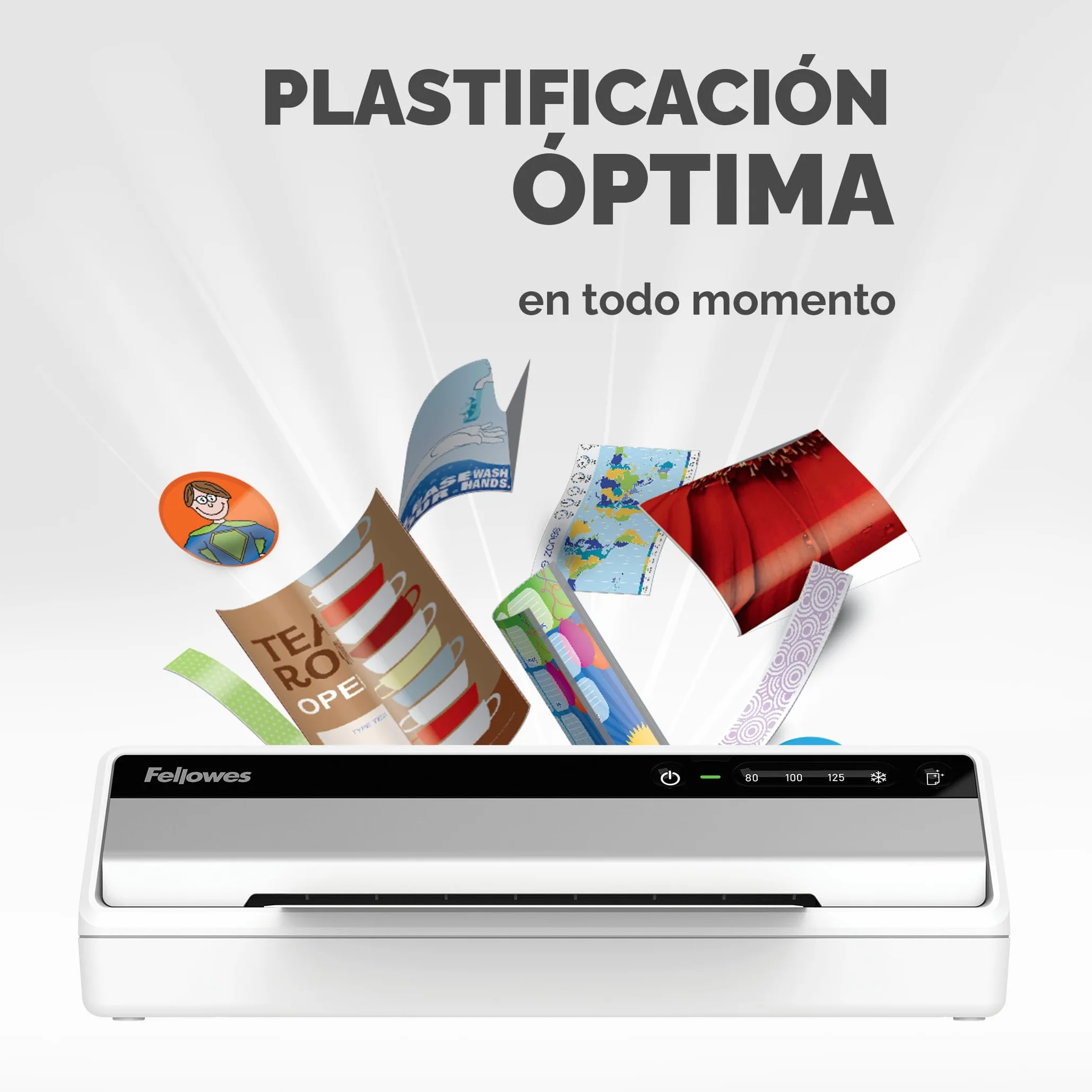 Fellowes Plastificadora Saturn A4 InstaHeat 60 segundos 80/100/125 micras Incluye 10 fundas