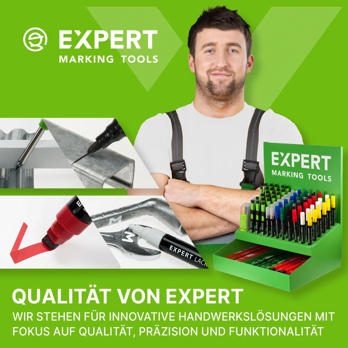 EXPERT Juego de minas Dry Plus Pro Pack | Versátil para vidrio, madera, metal y más | Se puede quitar la humedad | colores: rojo, azul, blanco | 10 x 10 minas especiales | ideal para manualidades y