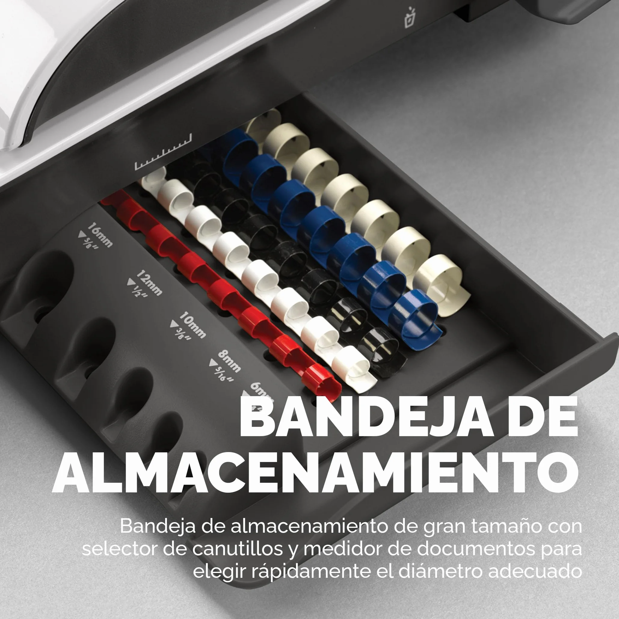 Fellowes Pulsar+ Encuadernadora manual A4, perfora 20 hojas, encuaderna hasta 300 con canutillo plástico, incluye 10 portadas. Ideal para casa o pequeña oficina