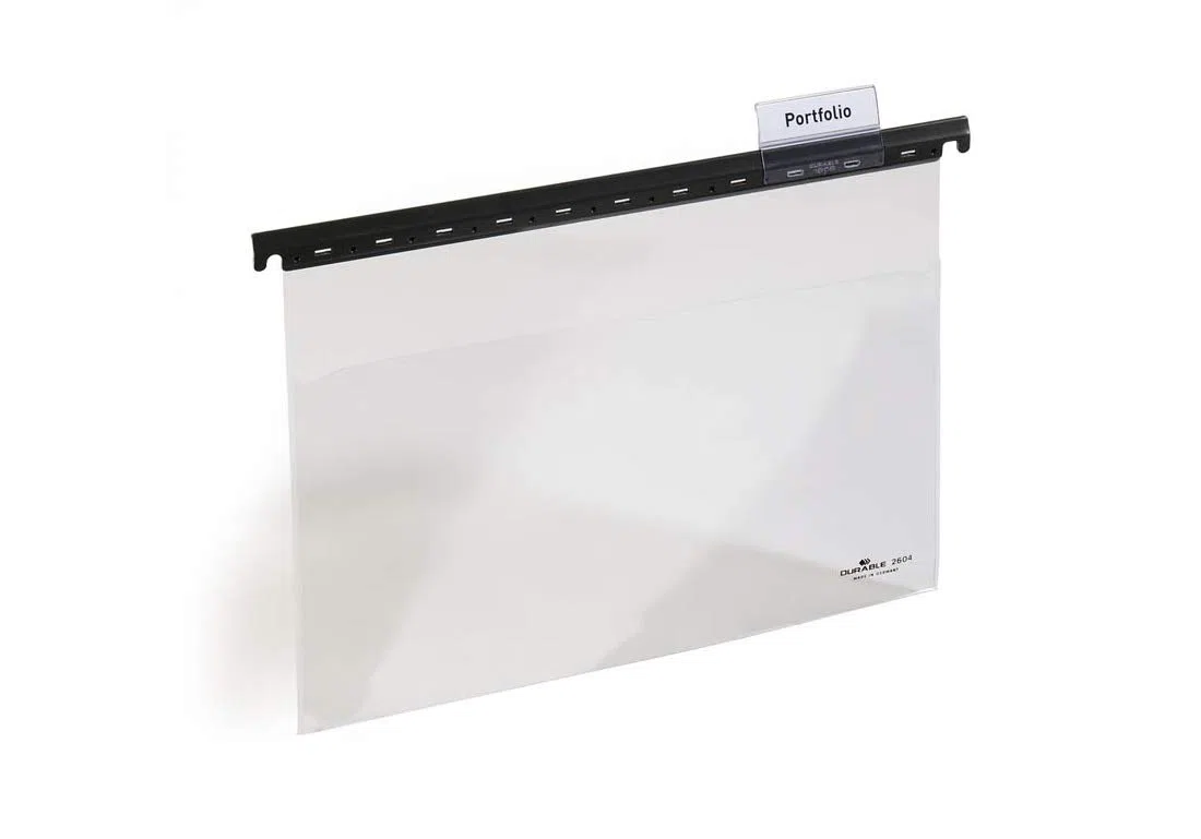 Durable 260419 Funda colgante, para documentos sin perforar, incoloro, paquete de 25