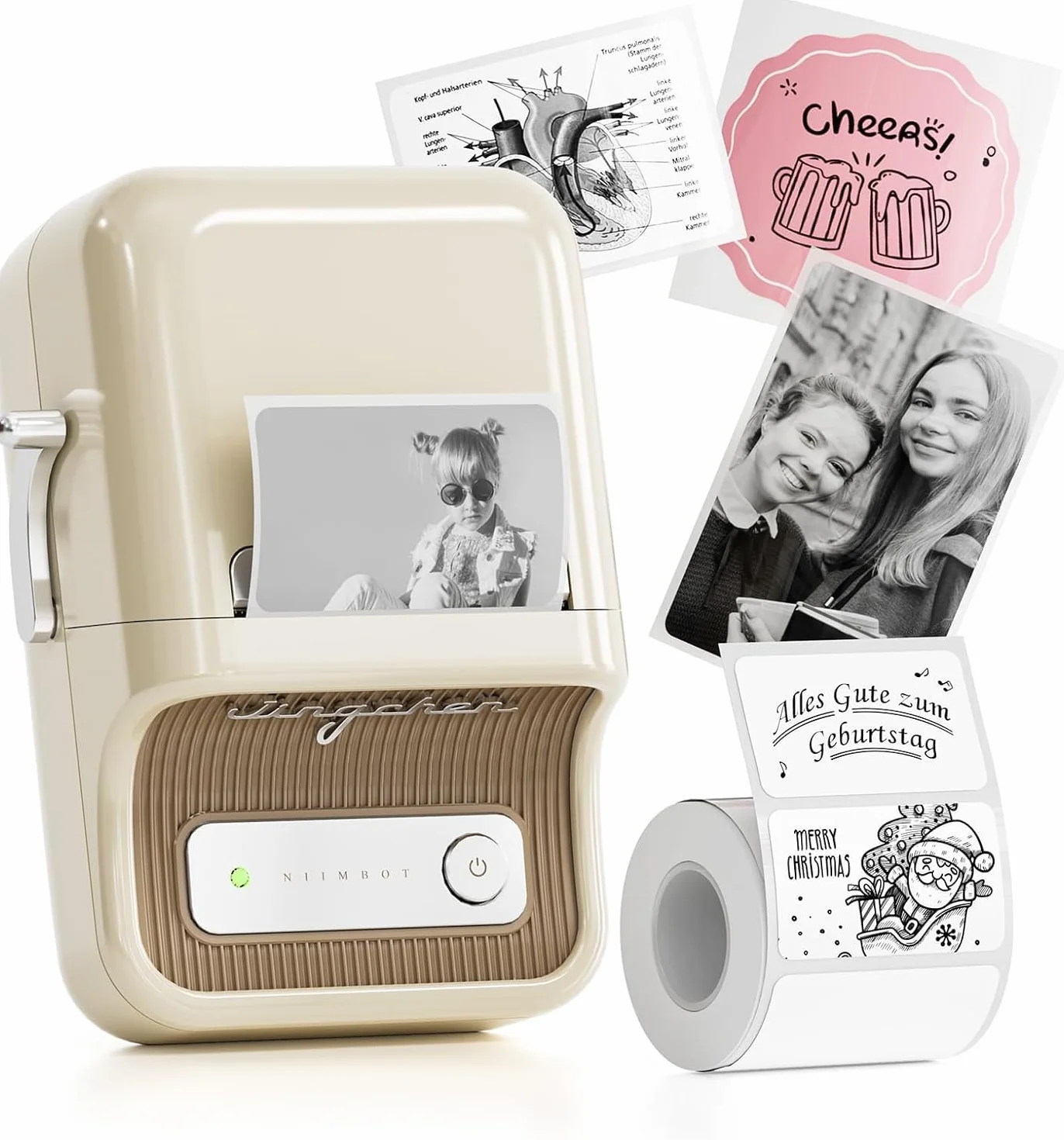 NIIMBOT B21 Etiquetadora Bluetooth 20-50 mm Blanco Cremoso