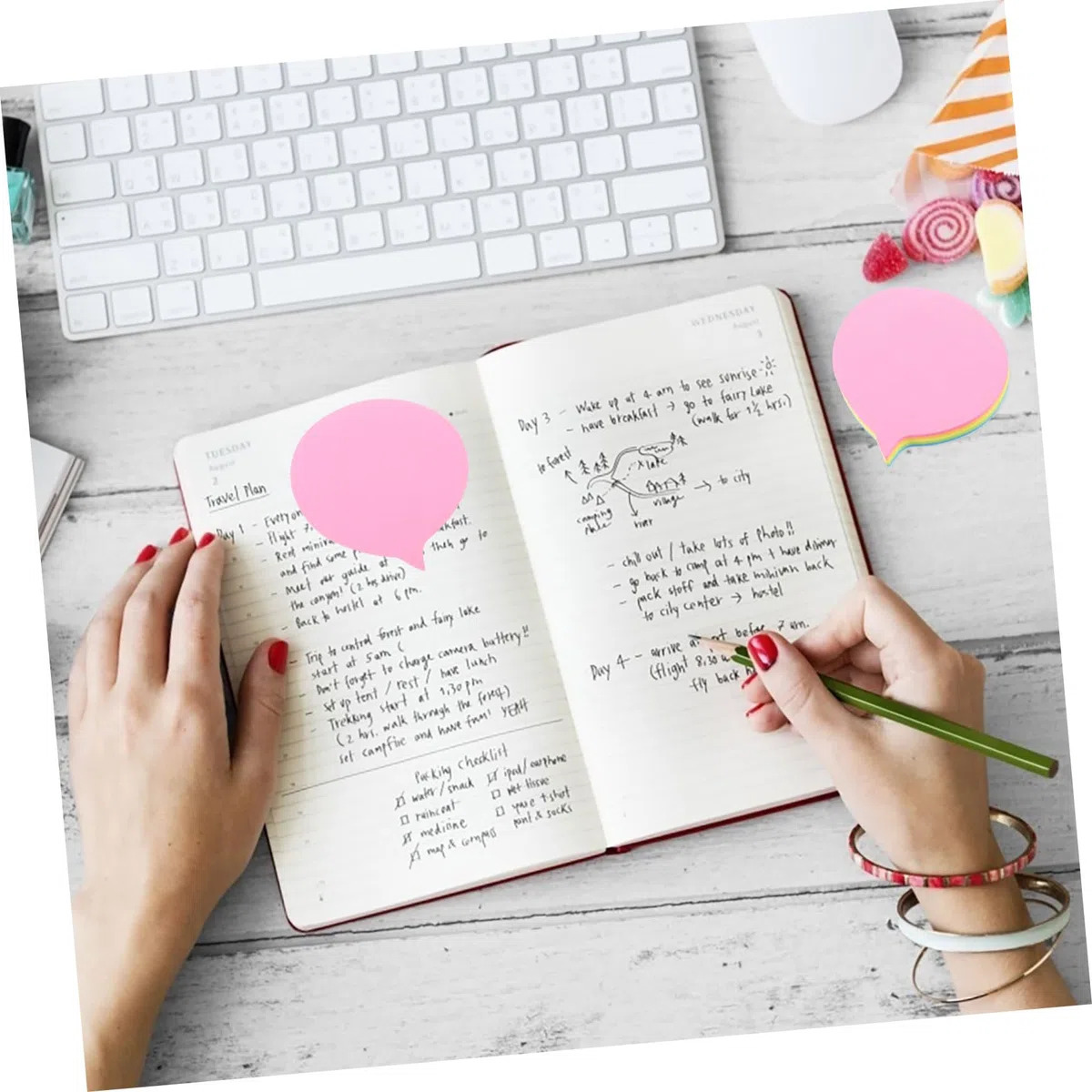 5 Piezas Notas Adhesivas de Libros de Pegatinas Autoadhesivas para Oficina y Estudio Papelería Práctica para Recordatorios y Planificación