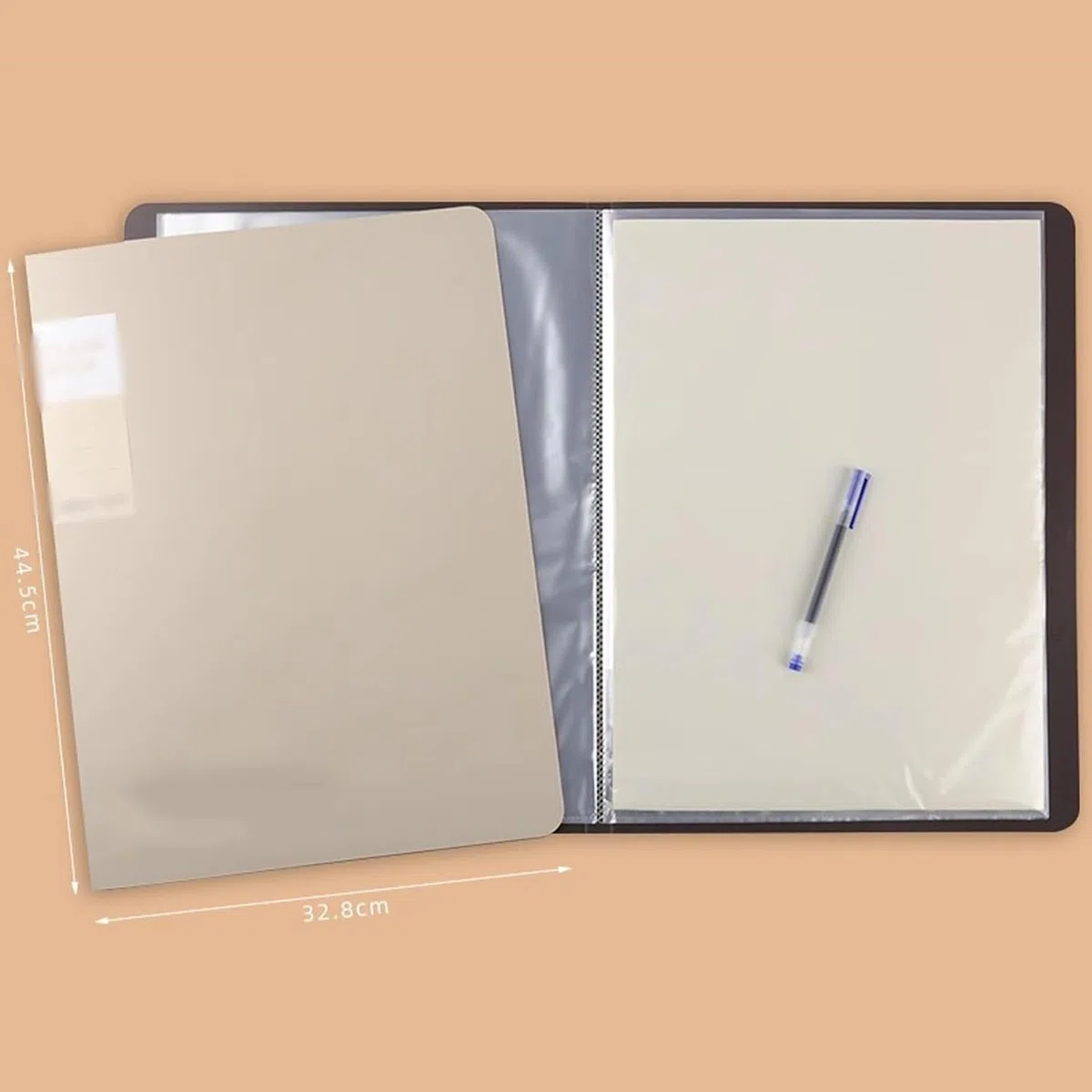 organizador de archivos en acordeón, Carpeta de archivos Carpeta A3 Libro organizador de trabajos artísticos Libro de datos de gran capacidad Clip de álbum de inserción vertical Dibujos de plástico Cl