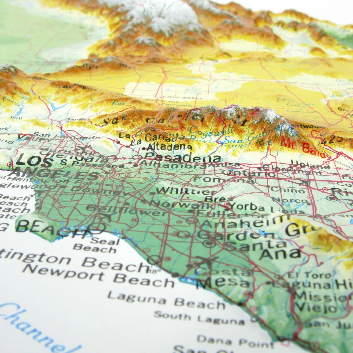 Hubbard Scientific Mapa 3D de California | Un verdadero mapa de alivio elevado - Puedes sentir el terreno | Mapa moldeado formado al vacío | 25 x 35 pulgadas | Topografía detallada
