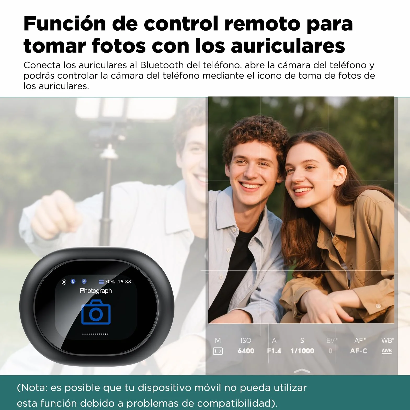 MINISO MS188 Auriculares Traductores de Idioma, 3 in 1 AI Auriculares Traductor en Tiempo Real 134 Idiomas, Auriculares Traductores Pantalla Táctil LCD OWS, Compatible con iOS y Android, Negro