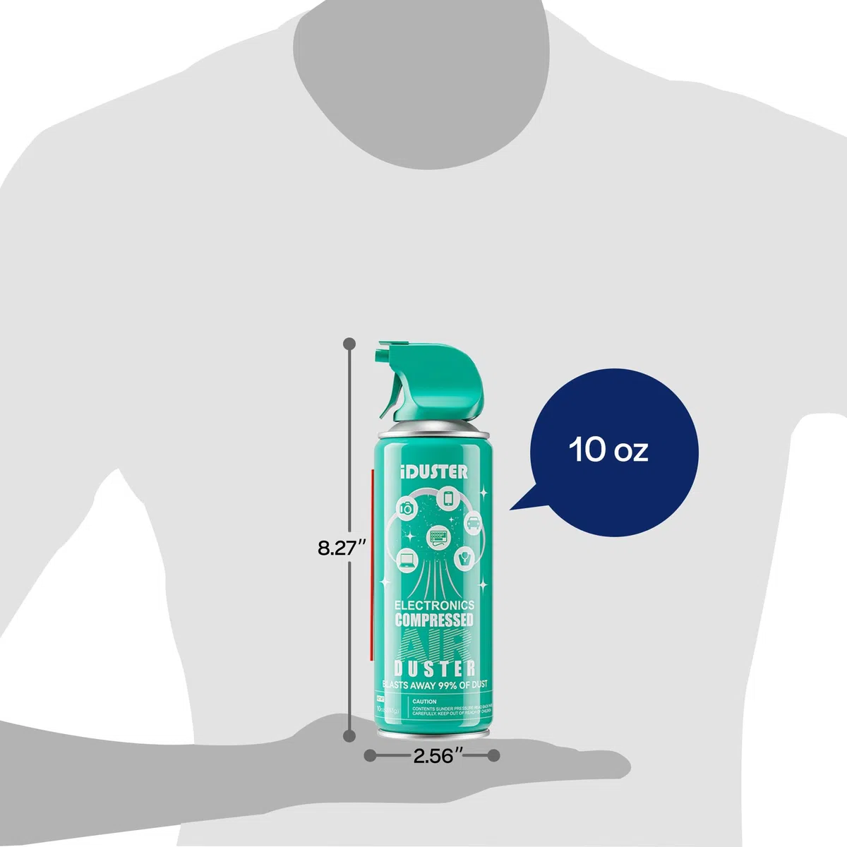 Plumero de aire comprimido para electrónica, limpiador de teclado desechable de 10 onzas, spray de aire para limpieza de computadora