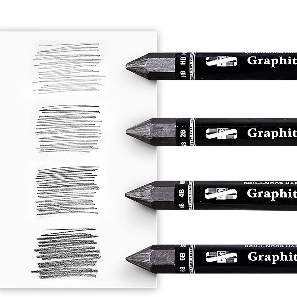 Lápices de dibujo de grafito, 4 unidades, suministros de dibujo artístico, sin pintura de grano de madera, dureza total, HB 2B, 4B, 6B, juego de lápices duraderos, negro, artista, boceto, dibujo