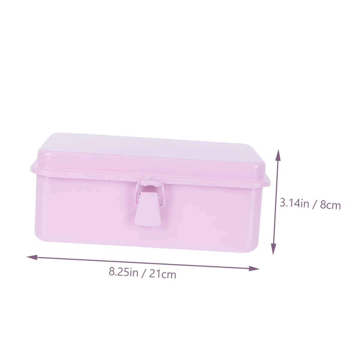 POPETPOP Caja de Almacenamiento de Escritorio Resistente de Hierro Rosa, Organizador Simple Prueba de Golpes para Papelería y Oficina