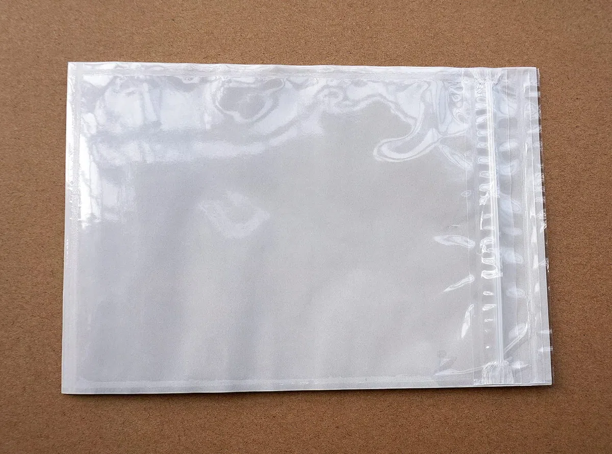Bolsas con cierre de cremallera para documentos y etiquetas de envío adhesivas transparentes de 6.7 pulgadas x 10 pulgadas (paquete de 50)