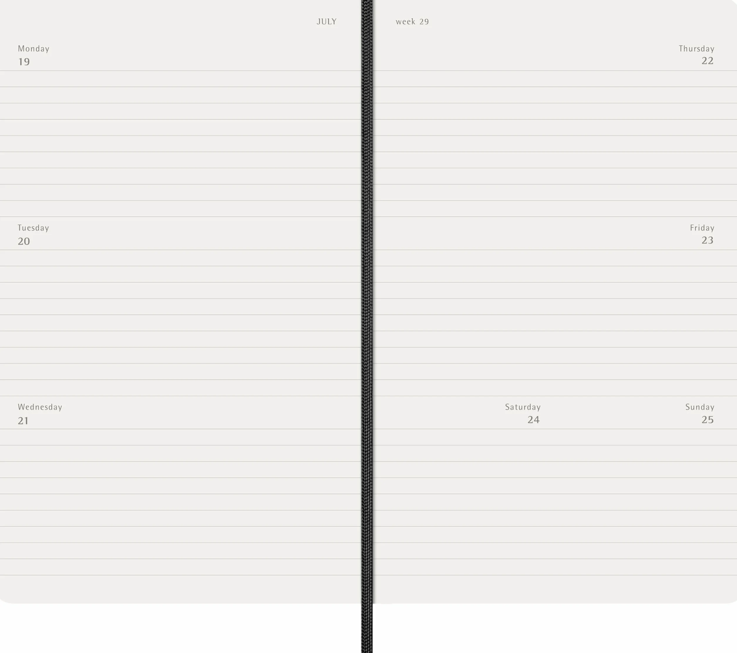Moleskine Agenda Semanal 2027, 12 Meses Vista Horizontal, Tapa Blanda, Cierre Elástico, Formato L 13x21 cm, Negro