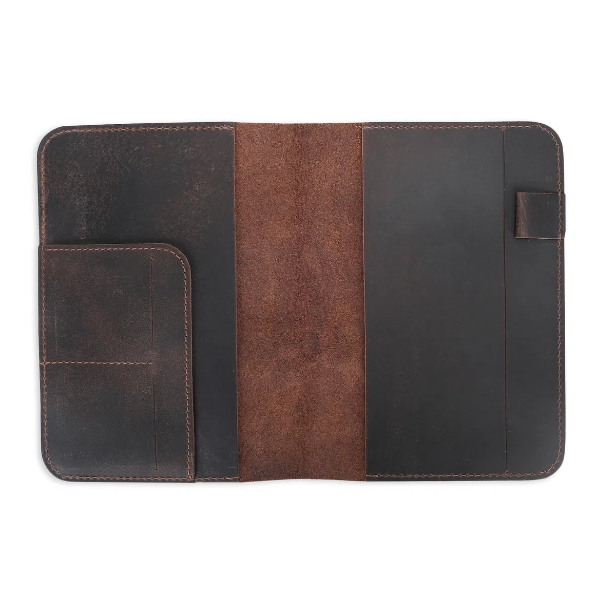 Funda de diario de cuero de 5.75 x 8.25 pulgadas, tamaño A5 mediana recargable, cuaderno de viaje encuadernado en cuero hecho a mano para escritores y viajeros, funda de cuero vintage,