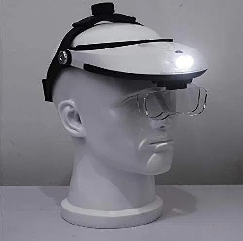 Lupa De Aumento, Lupa De Diadema con Doble Lente, Lámpara De Aumento para Lectura, Joyería, Relojería, Reparación Electrónica Y Trabajos De Precisión.