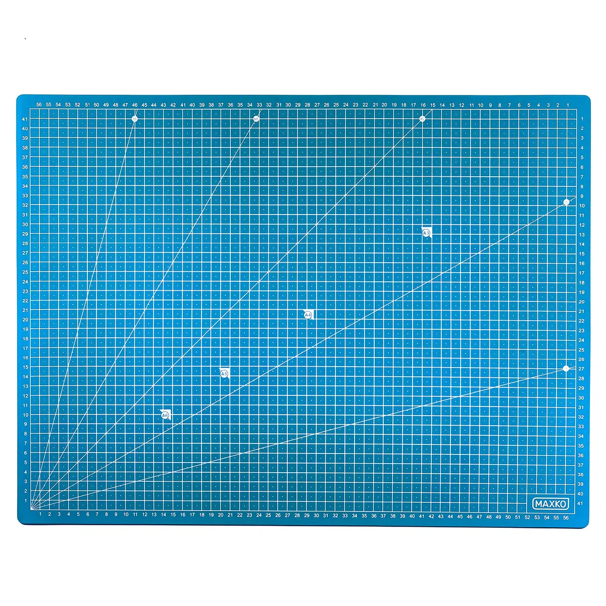 MAXKO Tabla de Corte A1 PVC 90 x 60 cm de 2 Capas para Manualidades Patchwork Costura - Azul