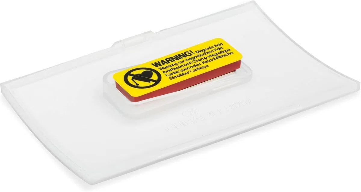 Durable Portanombres CLICK FOLD 40x75 mm con imán a prueba de torsión PP, paquete de 10, transparente, 825919 | Fijación antitorsión, de polipropileno, convexa, para conferencias, incluye soporte de software DURAPRINT