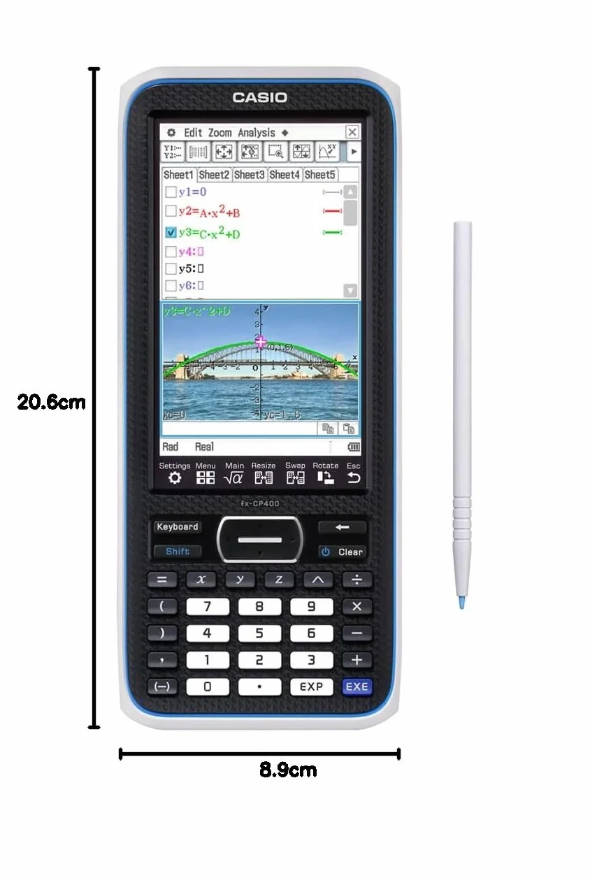 Casio FX-CP400 classpad II Calculadora gráfica, Color Negro
