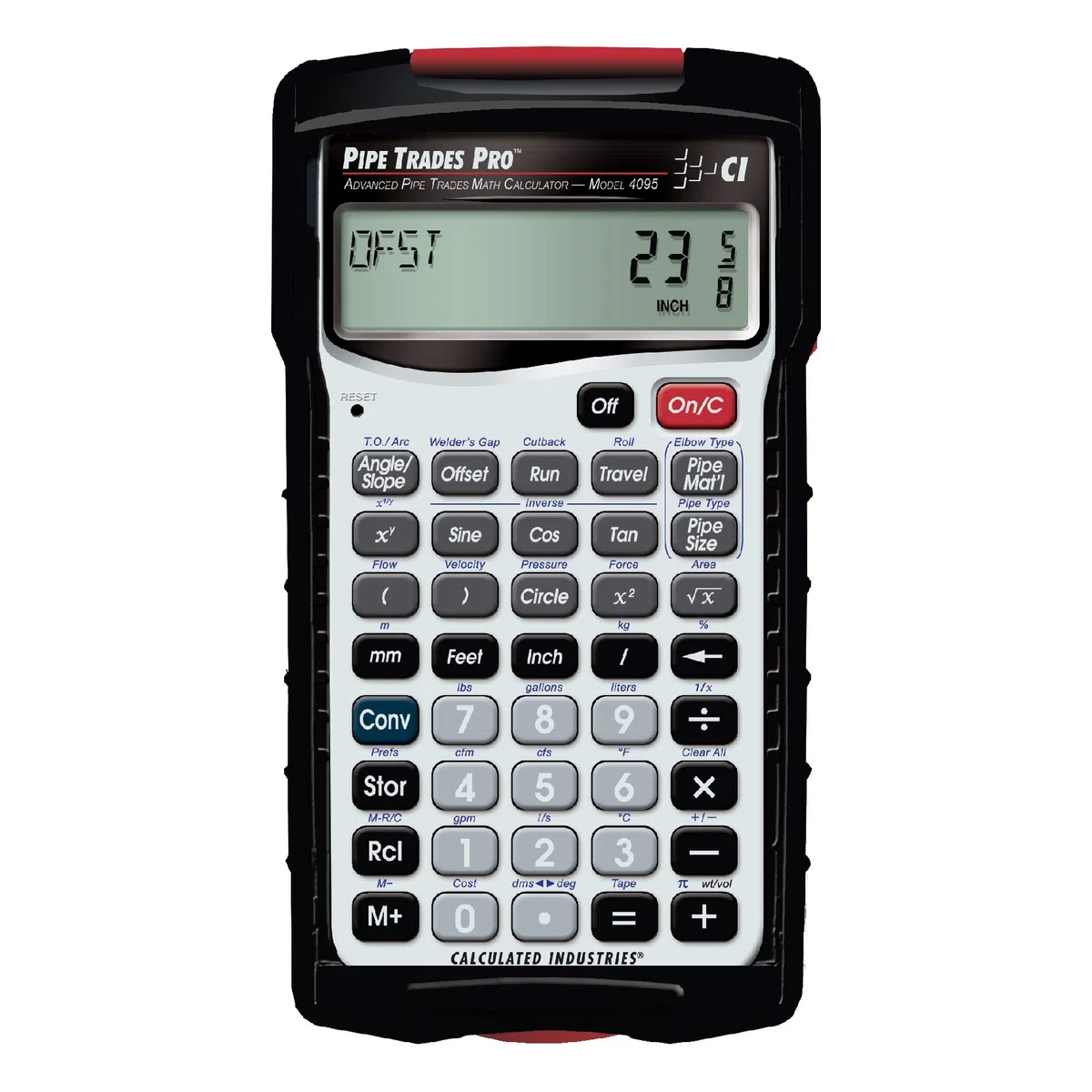 Calculated Industries Pipe Trades Pro Poche - Calculadora científica (Bolsillo, calculadora científica, 12 dígitos, Batería, Plata)