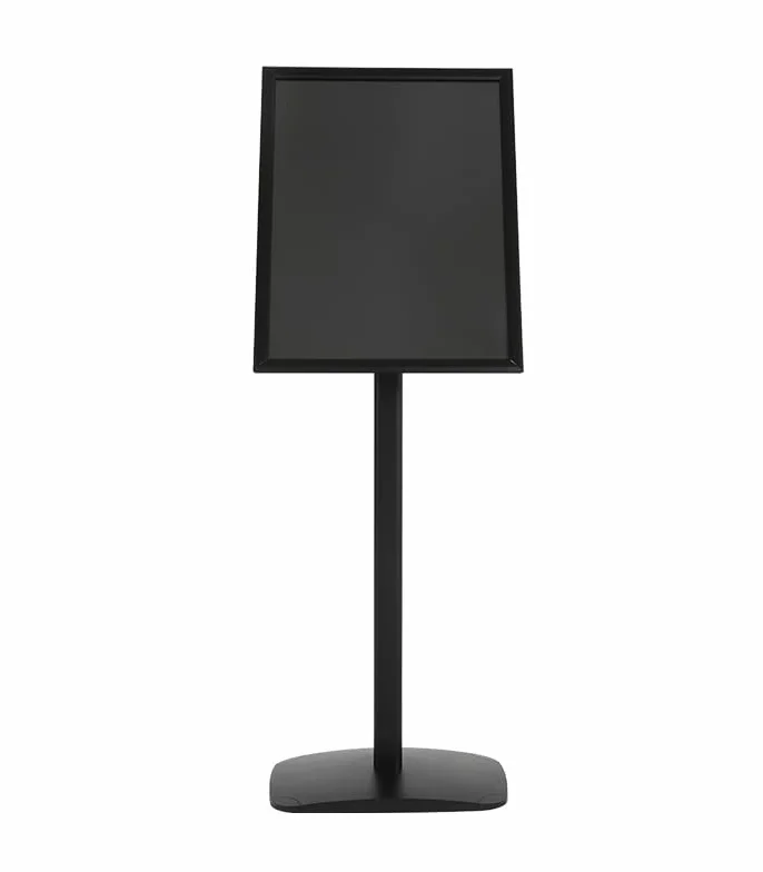 Porta Menú de Pie Decorativo Tamaño A2, Porta Gráficas de Aluminio, Porta Menú para Hostelería (Negro)