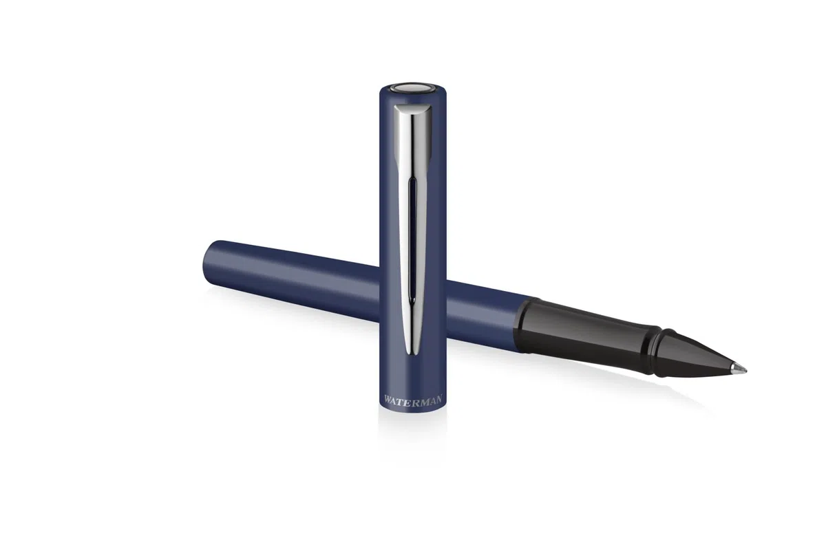 Waterman Allure - Juego de bolígrafos y bolígrafos personalizados con grabado, juego de instrumentos de escritura de lujo en negro, regalo elegante para hombre y mujer (Blue C.T.)