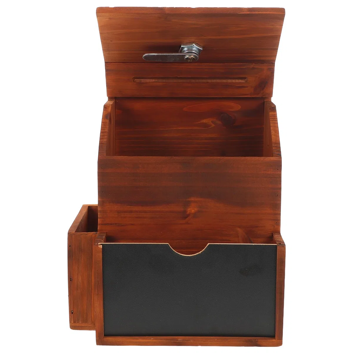 PRETYZOOM Caja de Sugerencias de Madera con Cerradura y Llave Caja Compacta Vintage para Votos Donaciones y Recogida de Opiniones para Oficina Iglesia y Recaudación de Fondos