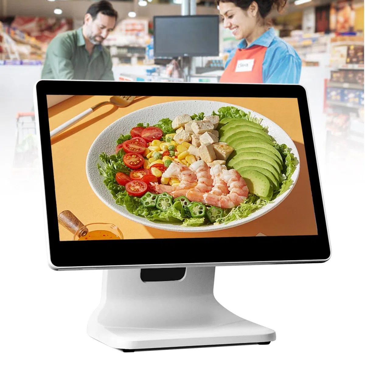 Sis Tema TPV, Caja Registradora TPV con Pantalla Táctil de 15 Pulgadas, CPU N2930, 4 GB de RAM, SSD de 64 GB, Windows 10 para Comercios, Restaurantes, Cafeterías y Clubes