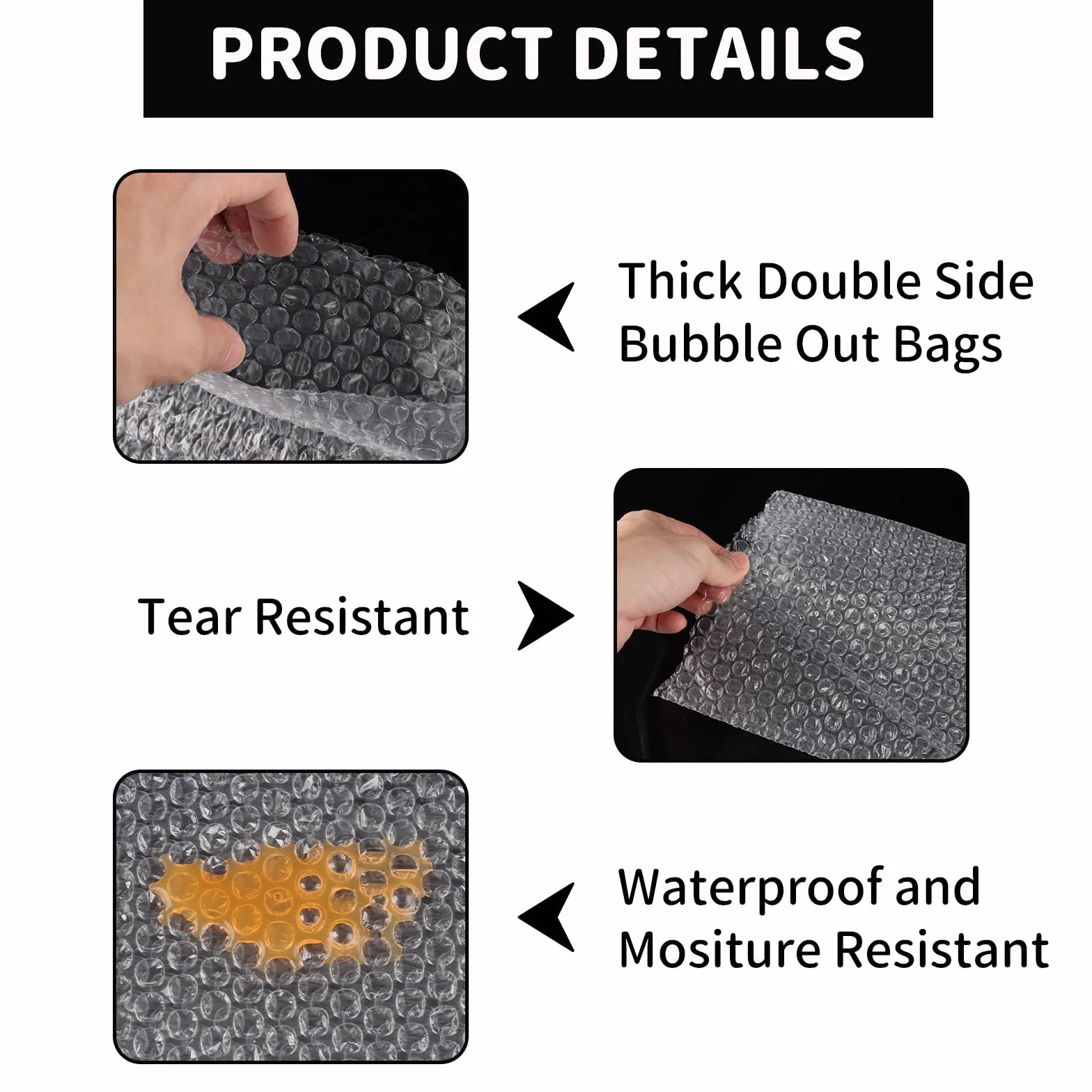 APACALI 100 bolsas de plástico de burbujas, 20 x 25 cm, sobres acolchados para mudanzas y envíos, embalaje
