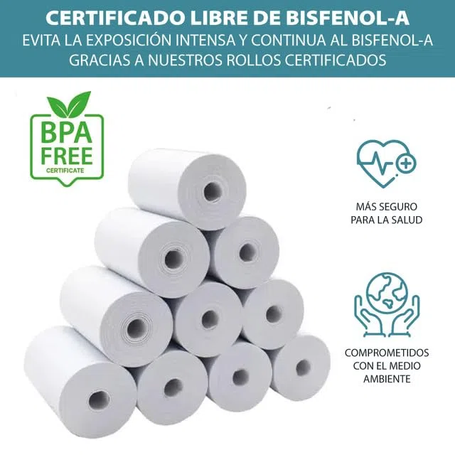 Papel Térmico 112x50mm - 50 Rollos Papel Impresora Térmica - Papel Tickets | Papel Compatible con Impresora, Caja Registradora y Básculas, Sin Bisfenol A, 60 Gr, 75 Metros/Rollo, La Casa del TPV