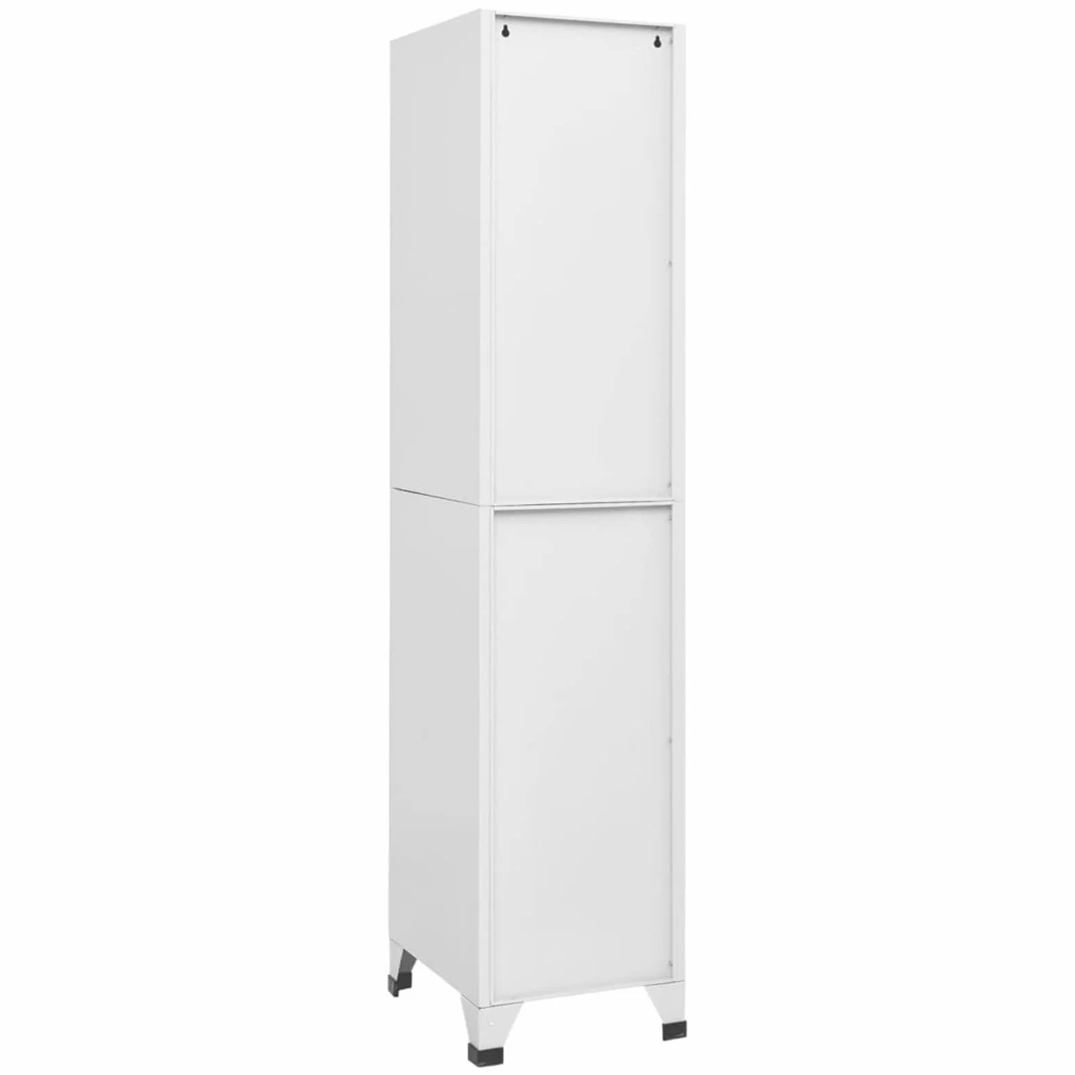 SECOLI Taquilla con cerradura 4 compartimentos 38x45x180 cm acero