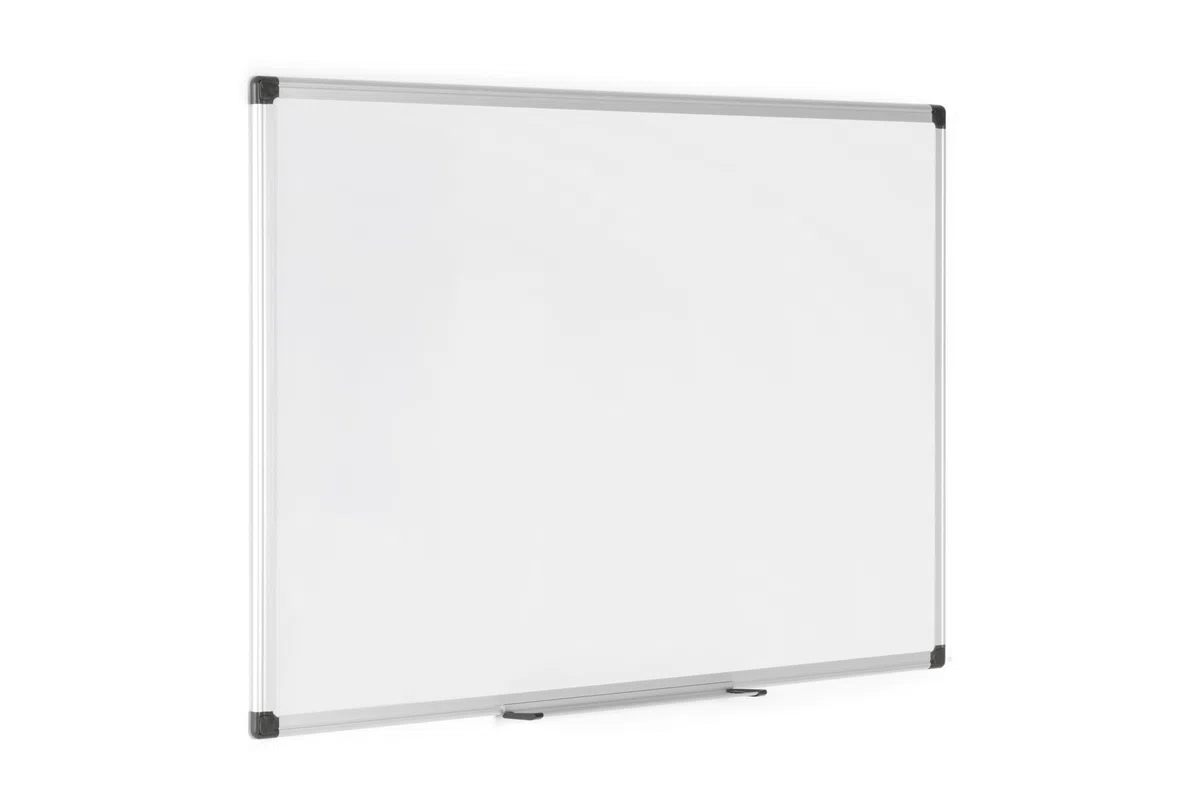 Bi-Office Maya - Pizarra blanca magnetica, esmaltada, con marco de aluminio, 90 x 60 cm