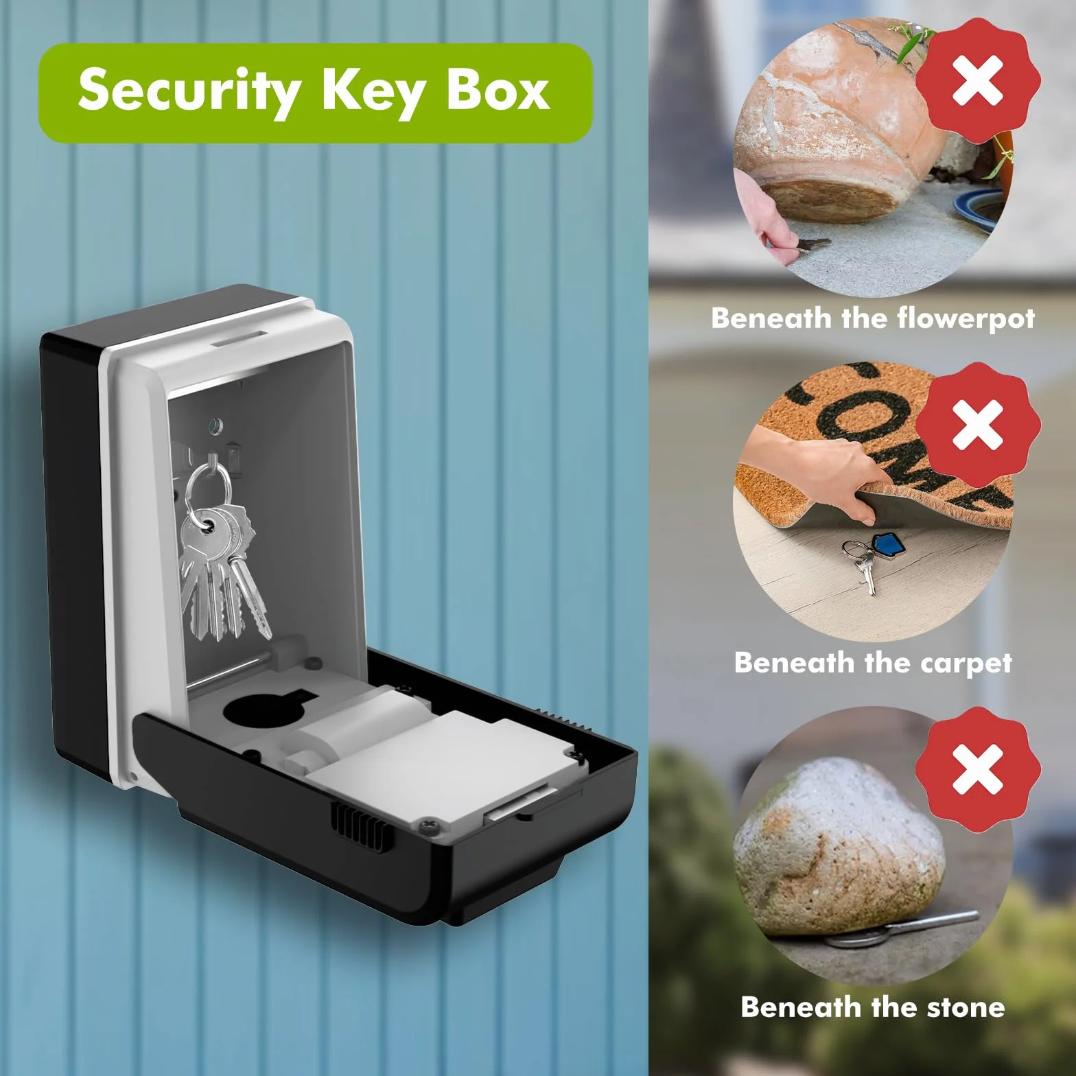 Caja de Seguridad para Llaves Impermeable con Iluminación y Código