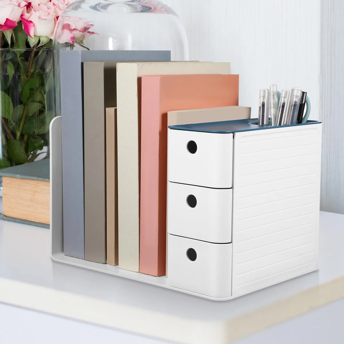VILLCASE Organizador de Cajones de Plástico Diseño Moderno para Oficina y Espacio de Trabajo