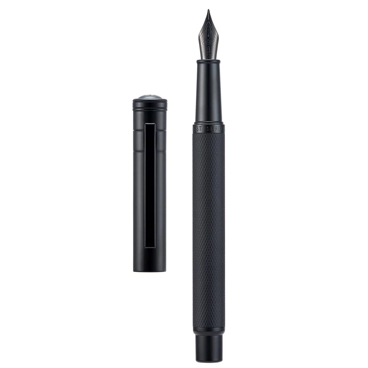 Juego de Pluma Estilográfica Selva Negra Mate con Punta Extrafina Diseño Clásico con Convertidor y Caja de Metal de Hongdian