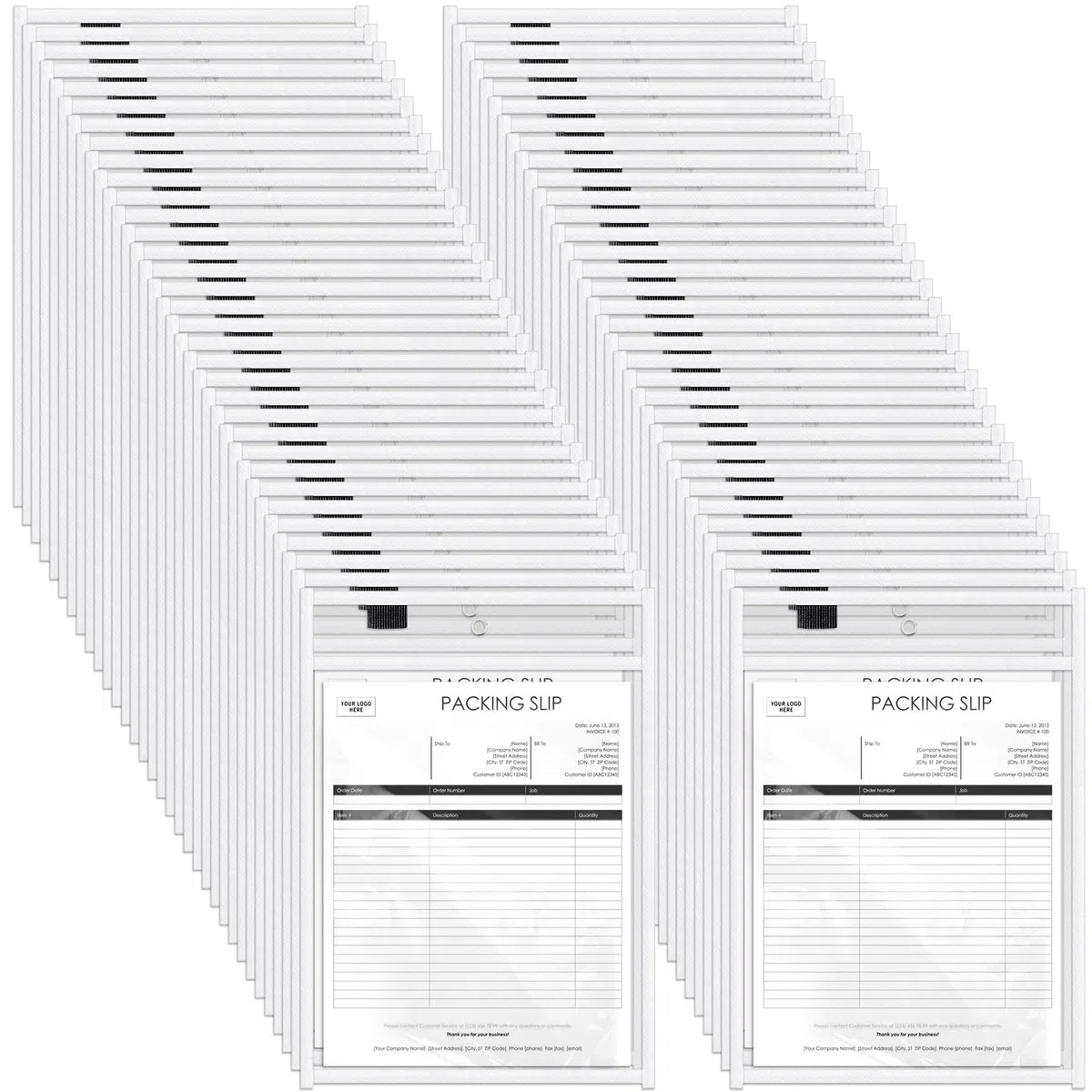 Seajan 120 fundas de plástico transparentes de borrado en seco para papel de 35,5 x 25,4 cm, reutilizables, soporte para boletos, organizador de pedidos, suministros para profesores para el aula