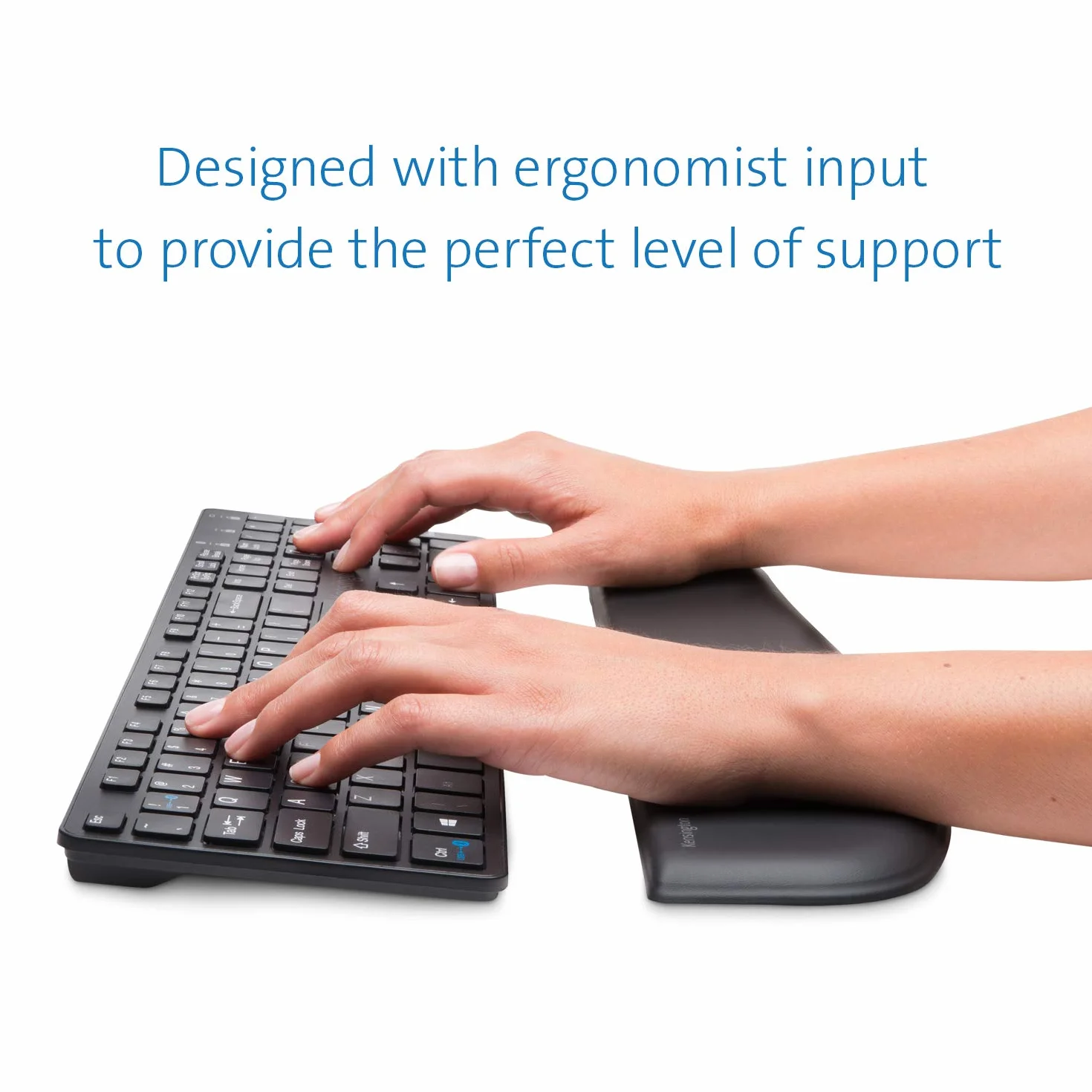 Kensington K52800WW - Reposamuñecas Ergosoft para teclados Finos Color Negro