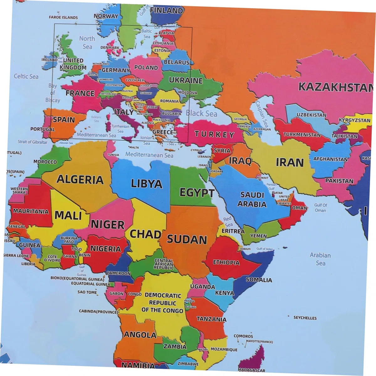 NUOBESTY 4 Hojas mapa del mundo mapamundi world Póster educativo posters decorativos cartel del mundo a mural del usa as del as para niños papel sintético