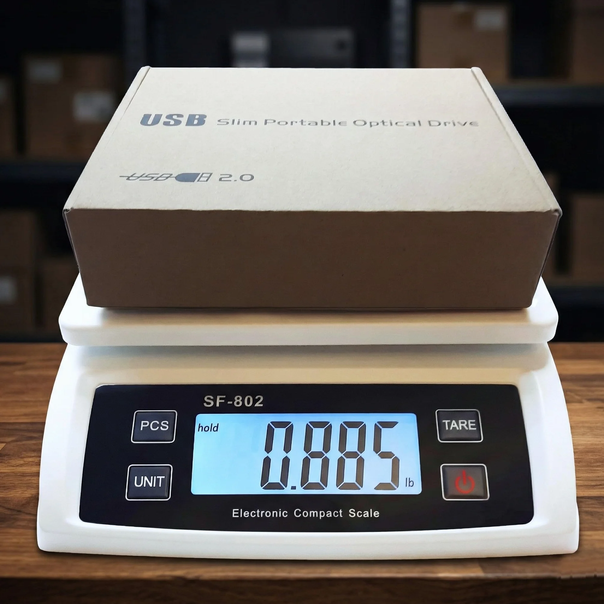 Báscula Digital para Envíos 30kg, Balanza de Paquetería con USB y Red
